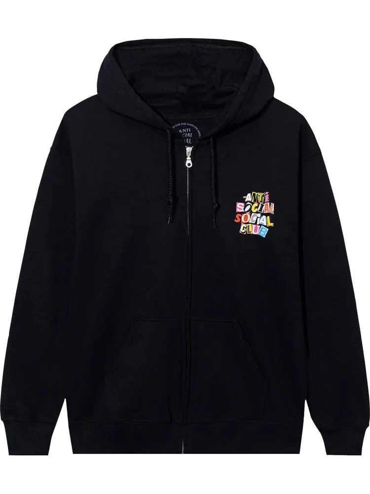 Худи Anti Social Social Club Torn Pages Of Our Story Zip Hoodie 'Black' — изображение 1 из 2, черный