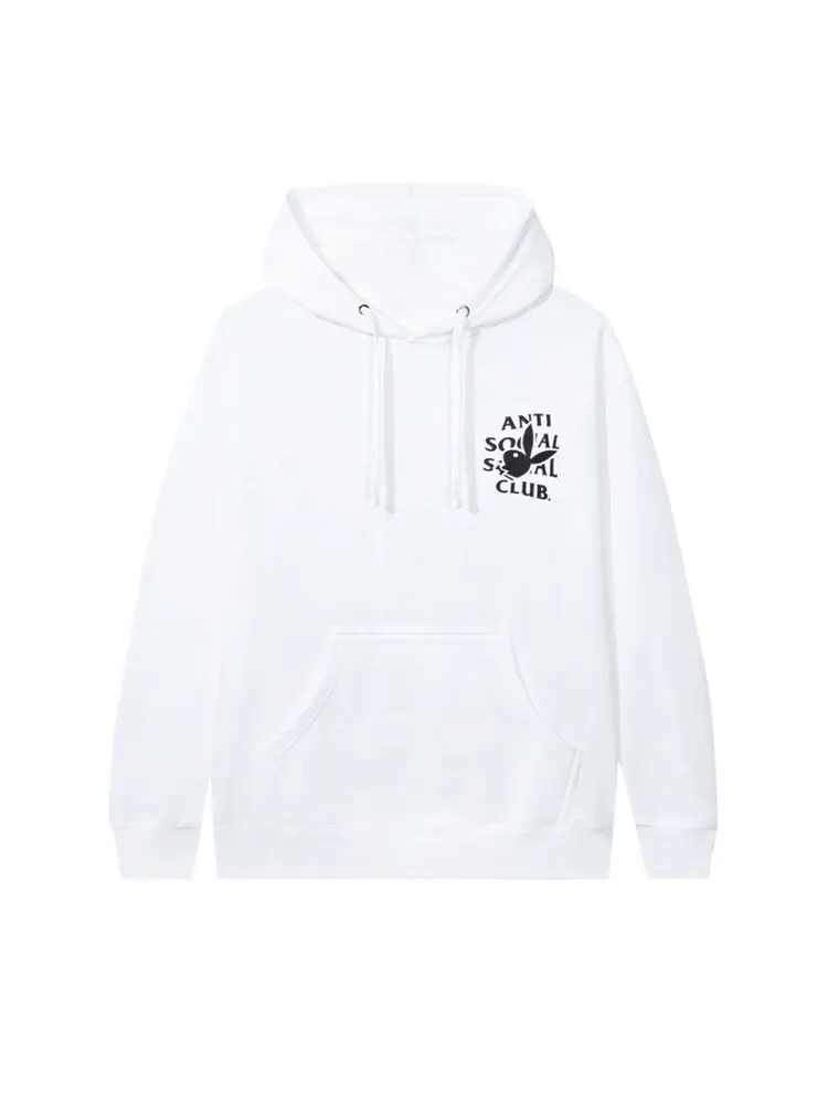 Худи Anti Social Social Club x Playboy Bunny Logo Hoodie 'White' — изображение 1 из 2, белый