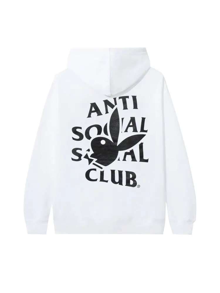 Худи Anti Social Social Club x Playboy Bunny Logo Hoodie 'White' — изображение 2 из 2, белый