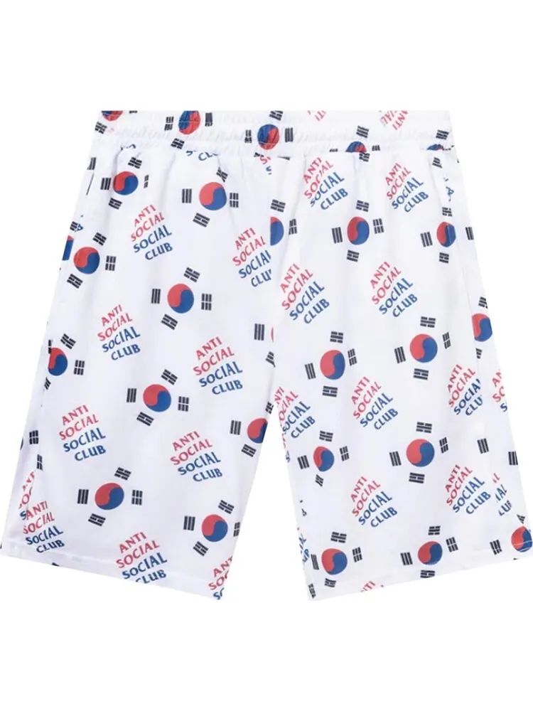 Шорты Anti Social Social Club x Case Study Flag Mesh Shorts White — изображение 1 из 2, белый
