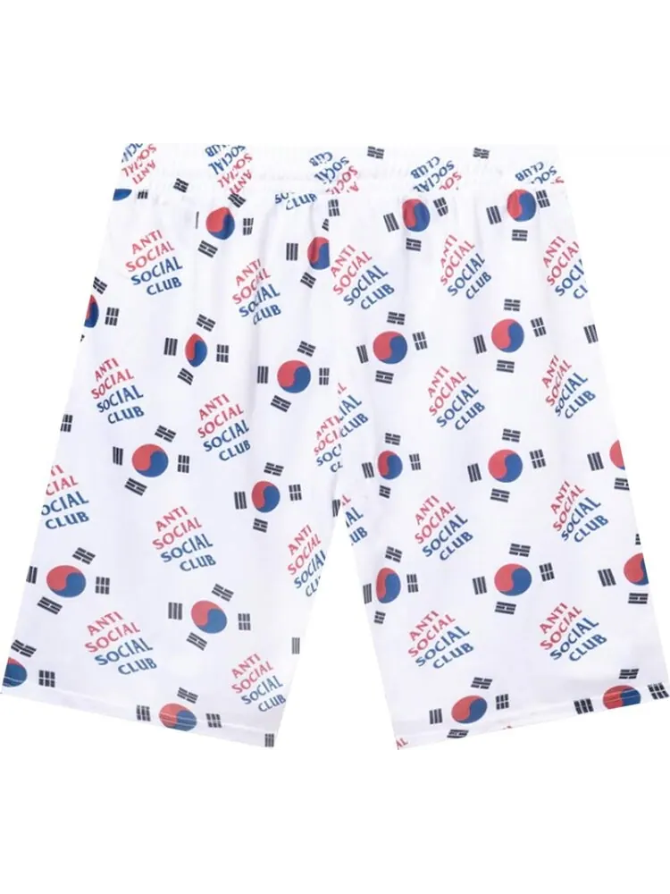 Шорты Anti Social Social Club x Case Study Flag Mesh Shorts White — изображение 2 из 2, белый