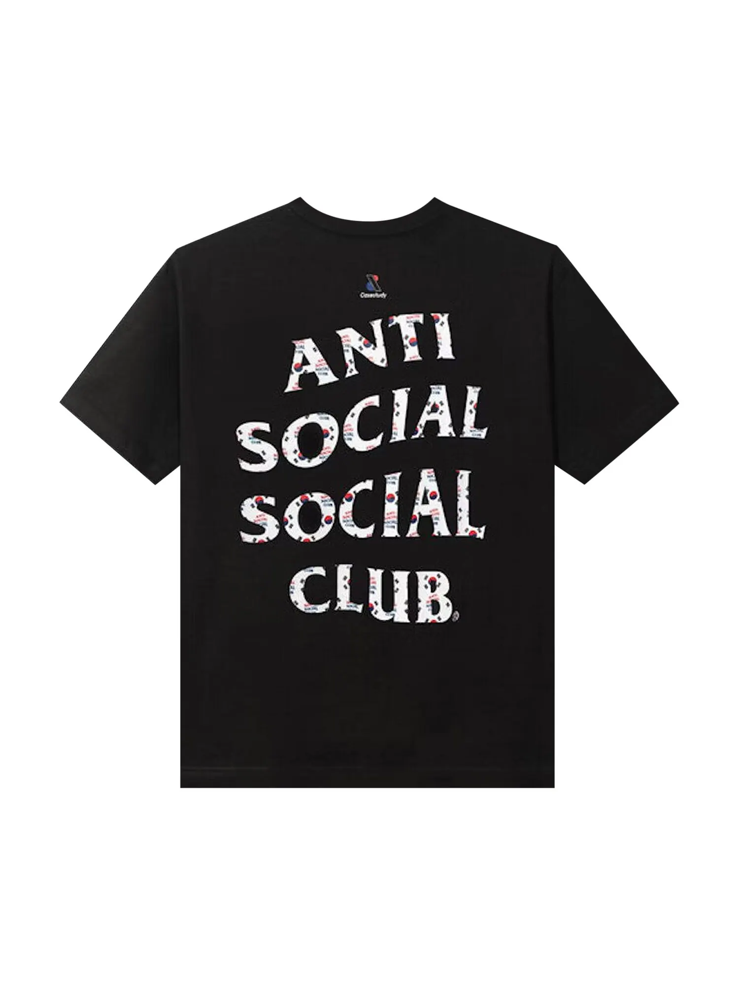 Черная футболка с флагом Anti Social Social Club x Case Study — изображение 2 из 2, черный
