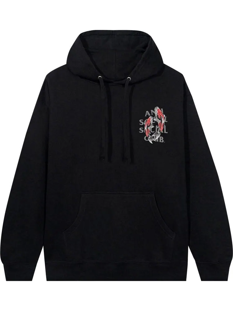 Худи Anti Social Social Club Koi Garden Hoodie (3M Reflective) Black — изображение 1 из 2, черный