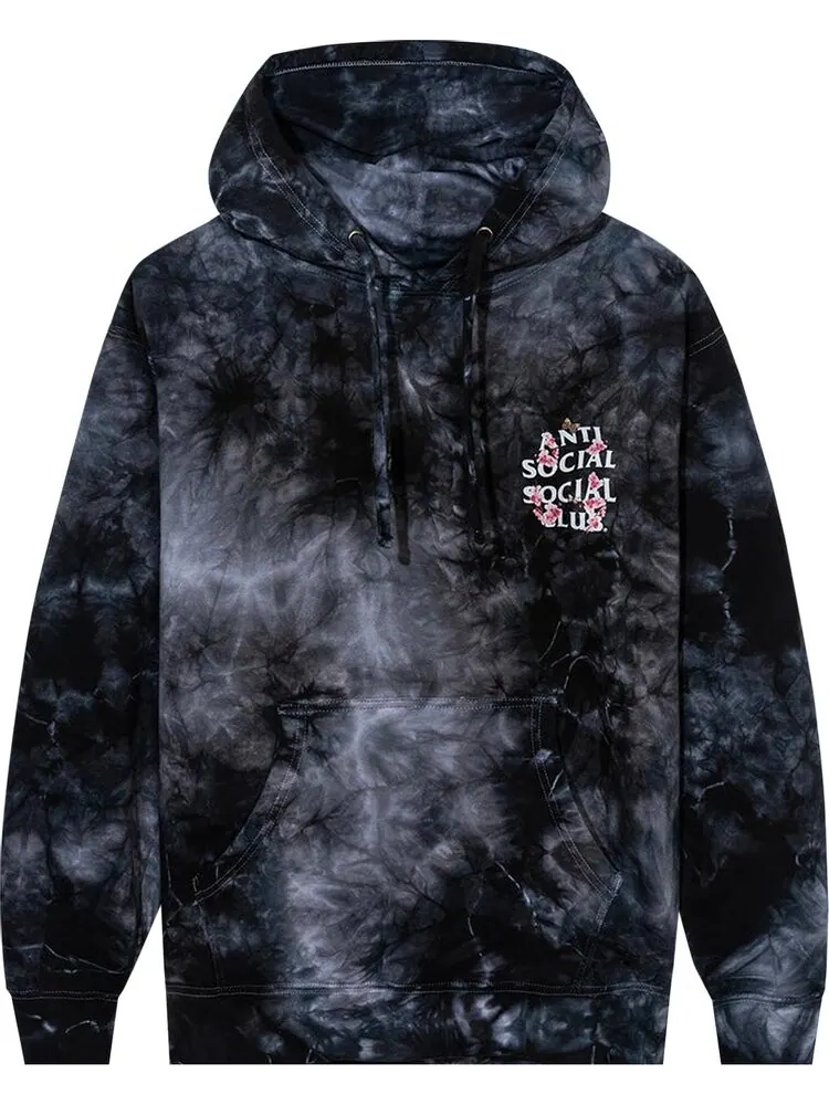 Худи Anti Social Social Club Kkoch Hi-5 Hoodie Black Tie Dye — изображение 1 из 2, черный