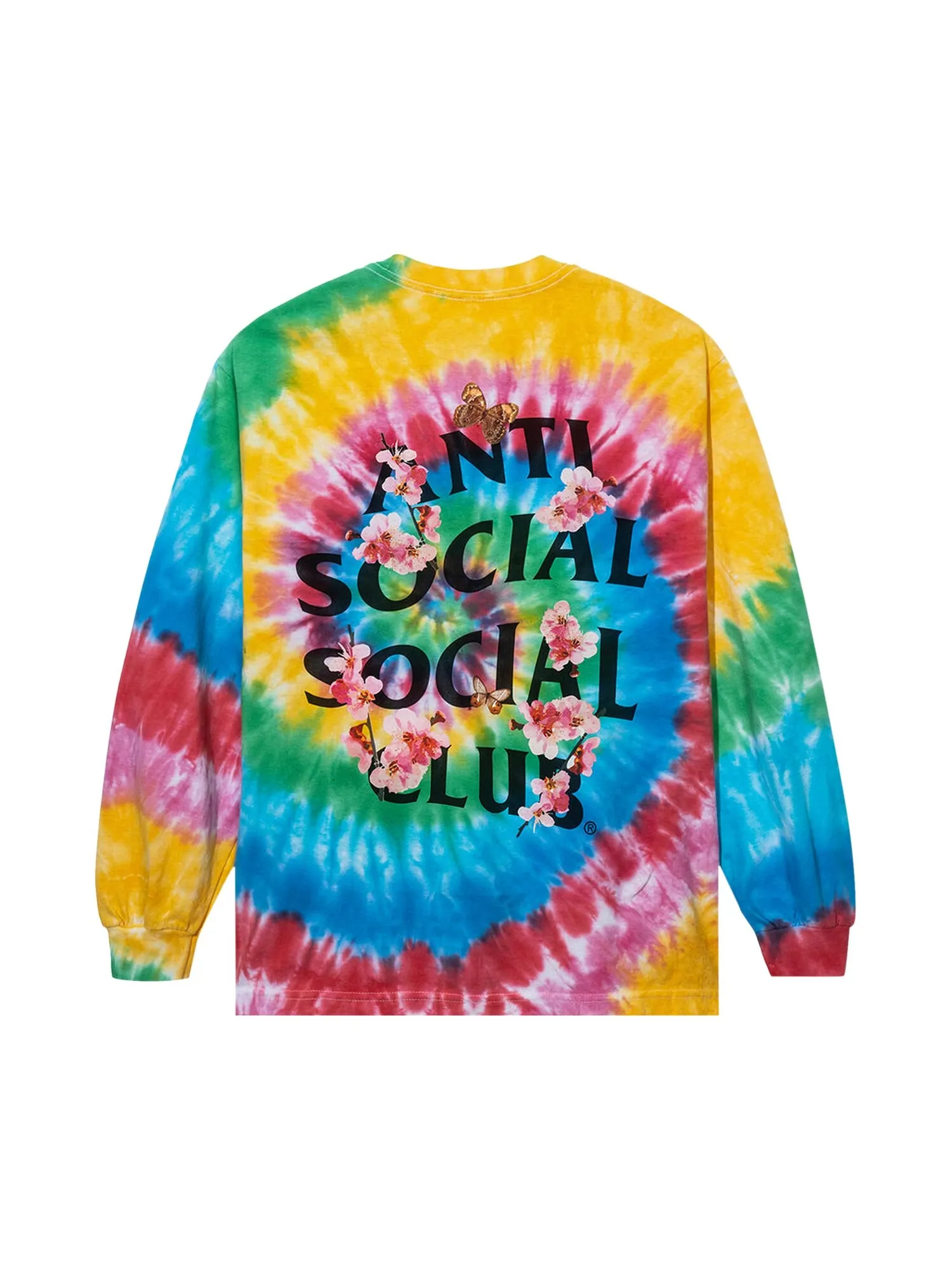 Футболка Anti Social Social Club Kkoch Wifi Tie Dye с длинными рукавами, Радужный тай-дай — изображение 2 из 2, мульти