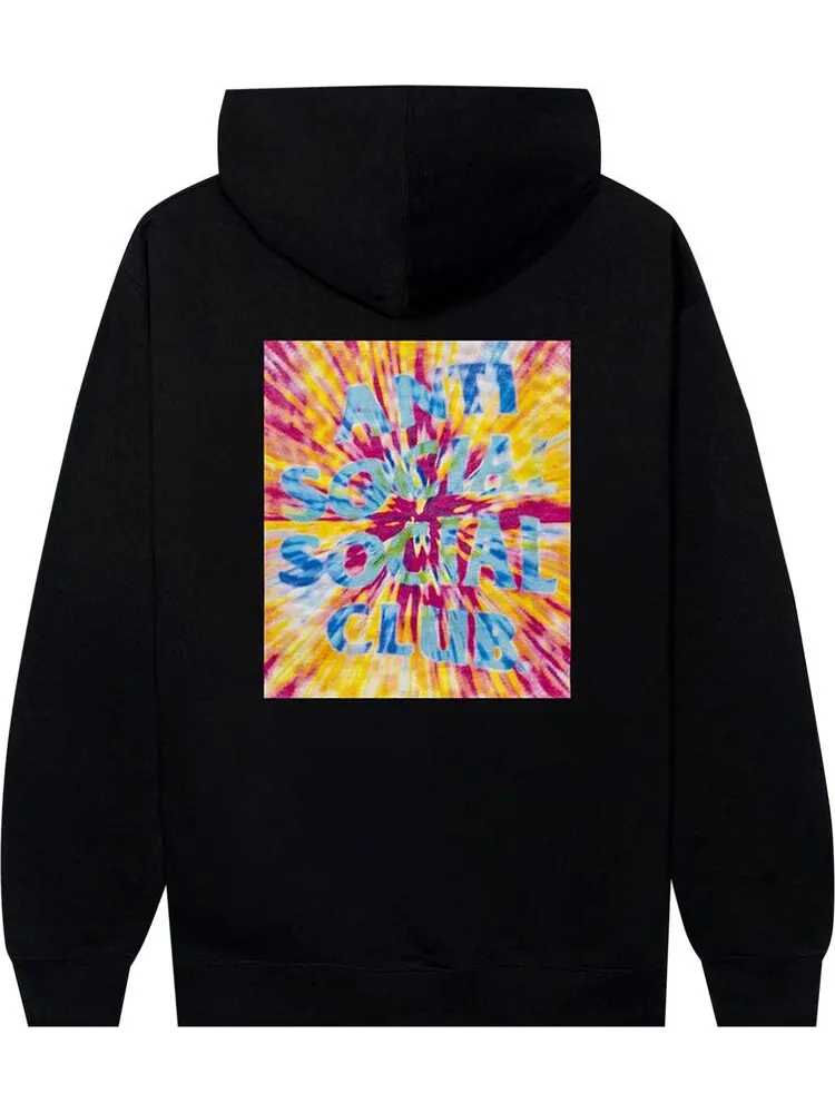 Худи Anti Social Social Club What A Trip/No Vacation Hoodie Black — изображение 2 из 2, черный