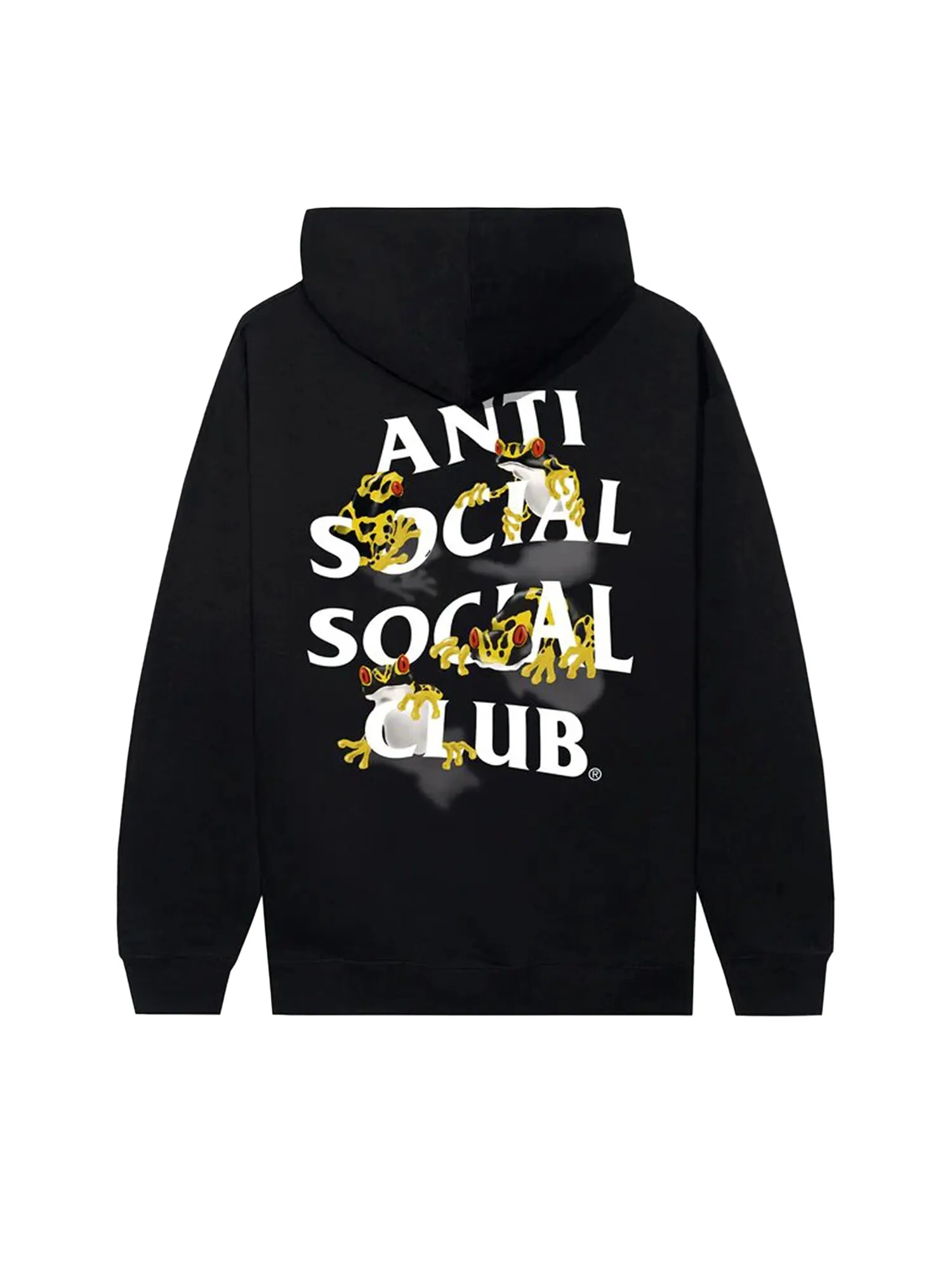 Толстовка с желтыми полосами Anti Social Social Club — изображение 2 из 2, черный