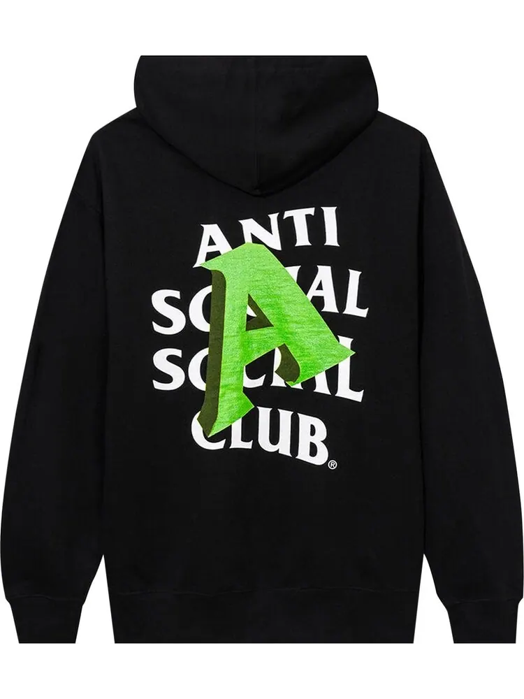 Худи Anti Social Social Club A Is For Zip Hoodie Black — изображение 2 из 2, черный