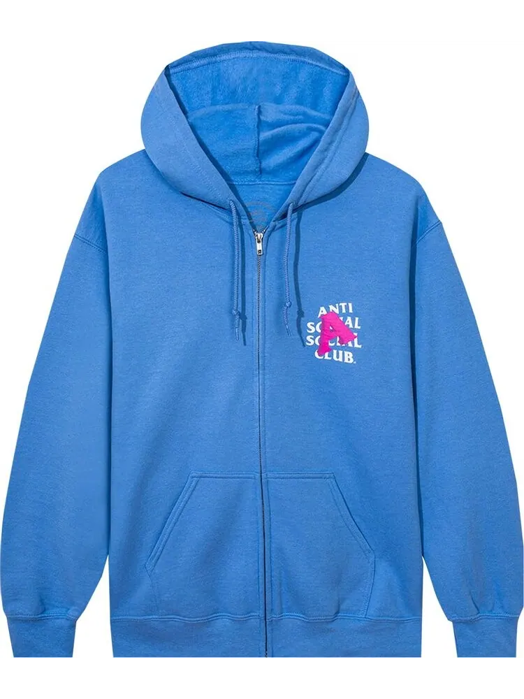 Худи Anti Social Social Club A Is For Zip Hoodie Blue — изображение 1 из 2, синий