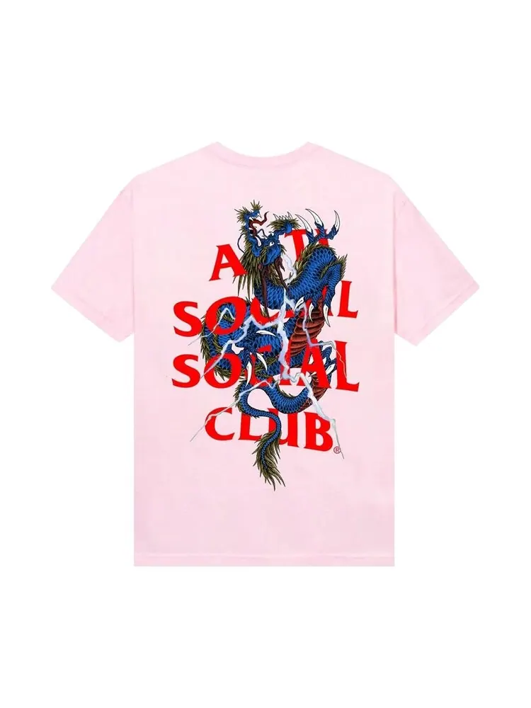 Футболка Anti Social Social Club Double Dragon Tee — изображение 2 из 2, розовый