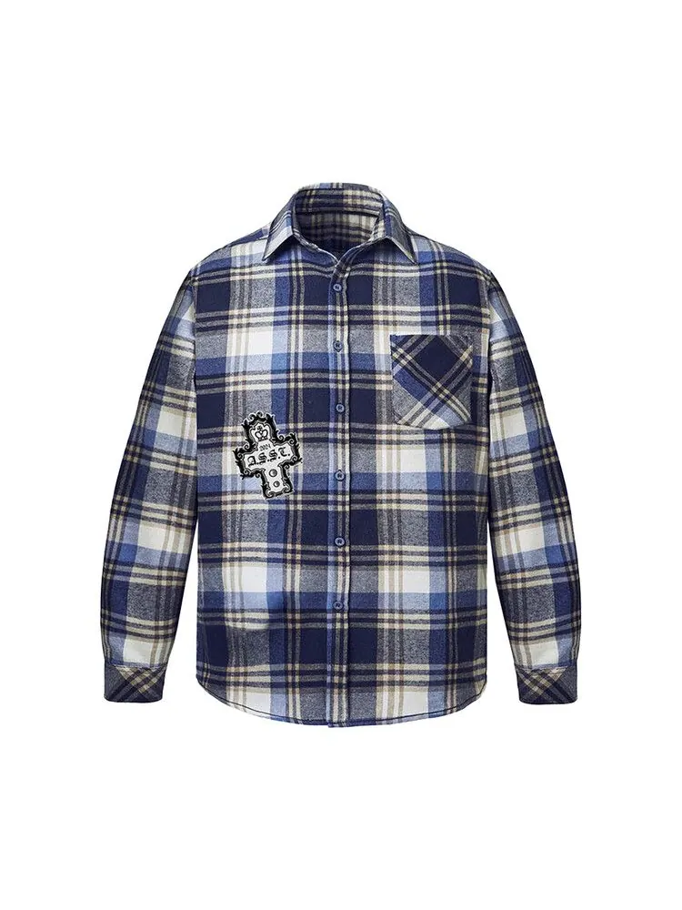 Топ Anti Social Social Club Crown Flannel — изображение 1 из 2, синий
