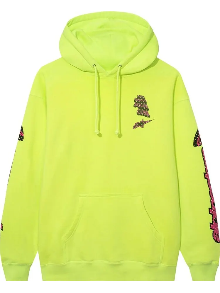 Худи Anti Social Social Club x Alpine Stars Track Hoodie 'Neon Yellow' — изображение 1 из 2, желтый