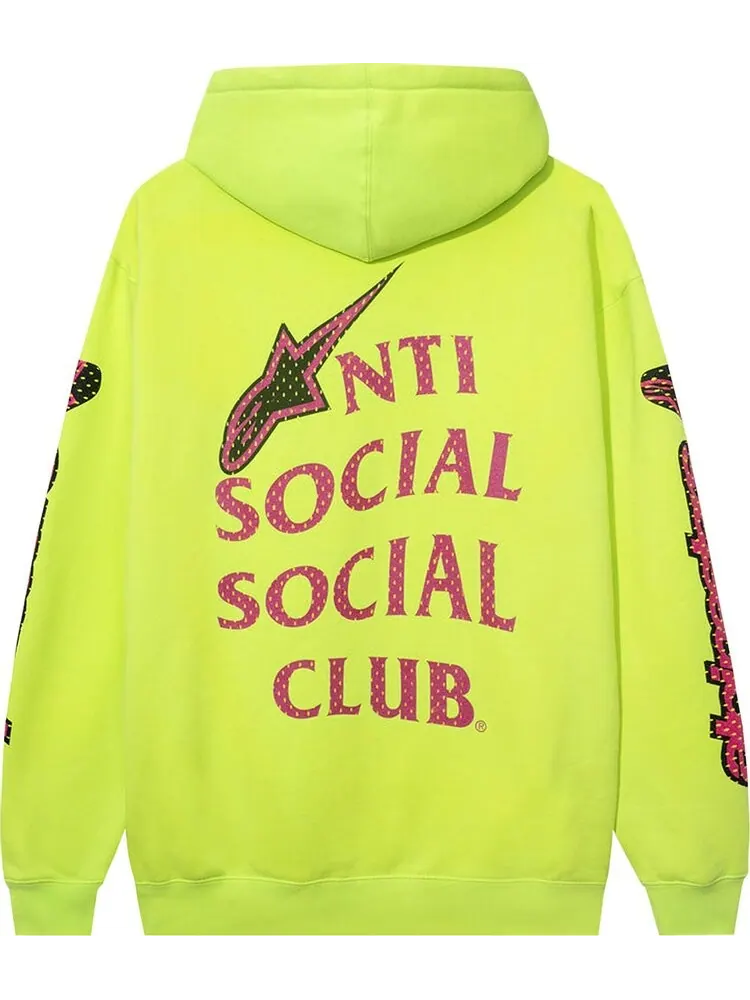 Худи Anti Social Social Club x Alpine Stars Track Hoodie 'Neon Yellow' — изображение 2 из 2, желтый