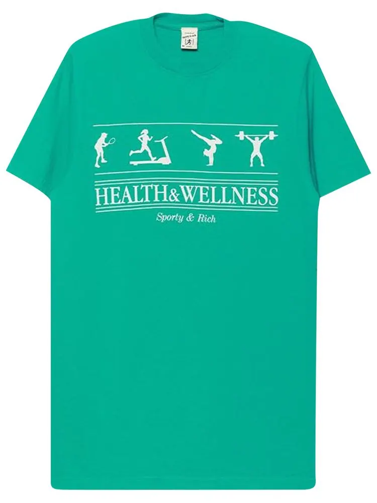 Футболка Sporty & Rich Sporty & Rich Health Wellness T-Shirt 'Turquoise' — изображение 1 из 2, синий