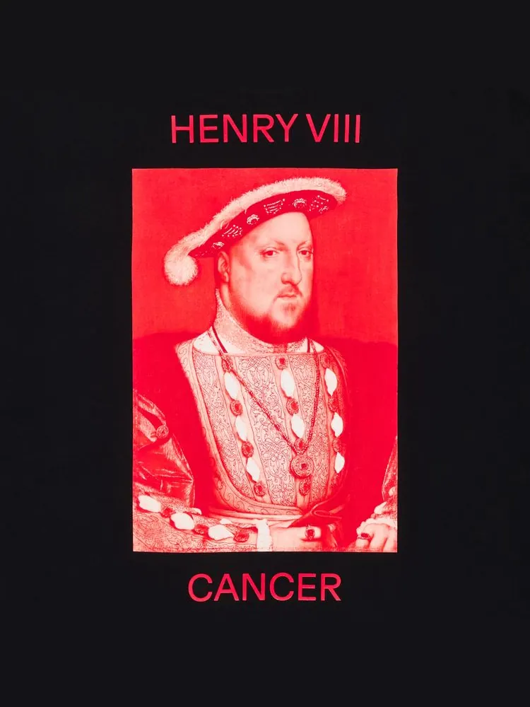 Футболка GOAT Horscope Cancer, Генрих VIII — изображение 3 из 3, черный