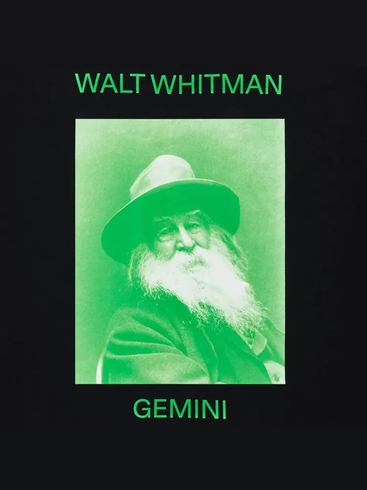 Футболка GOAT Horoscope Gemini Tee, Walt Whitman — изображение 3 из 3, черный