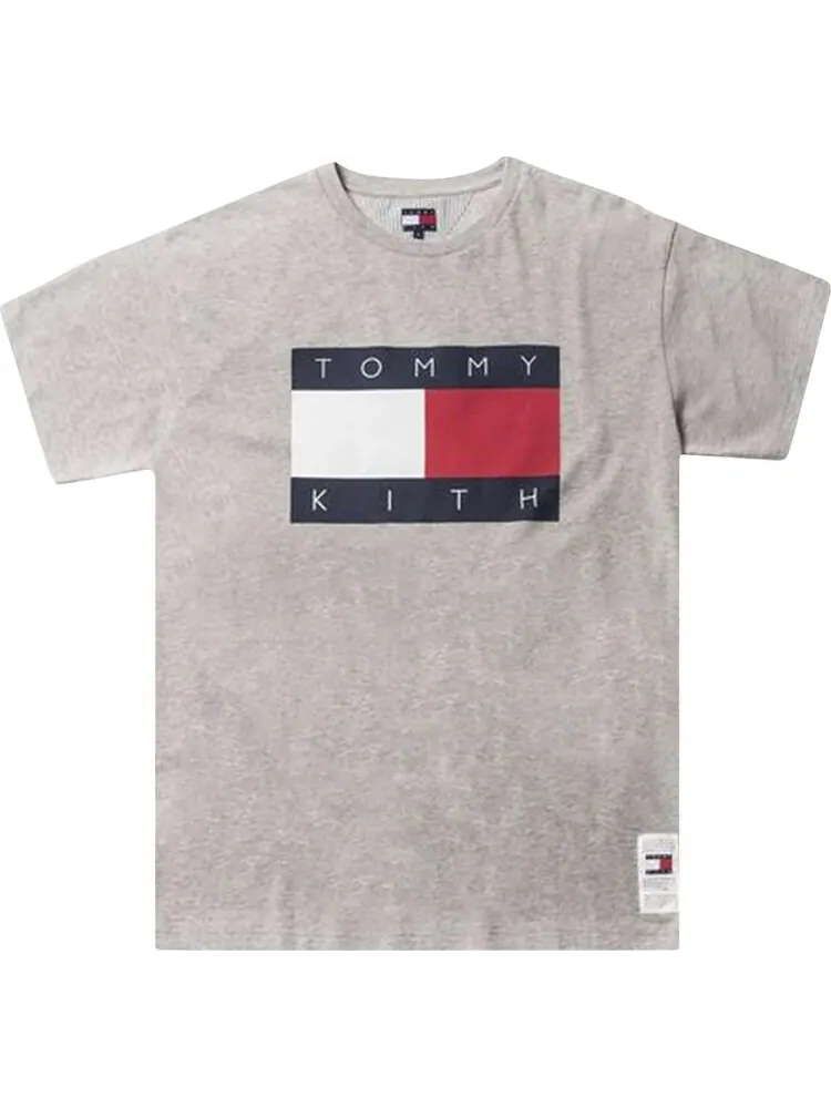 Футболка Kith x Tommy Hilfiger Flag Tee 'Grey' — изображение 1 из 1, серый