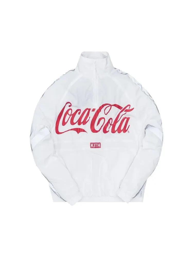 Ветровка Kith x Coca-Cola Quarter Zip Nylon Windbreaker 'White'
