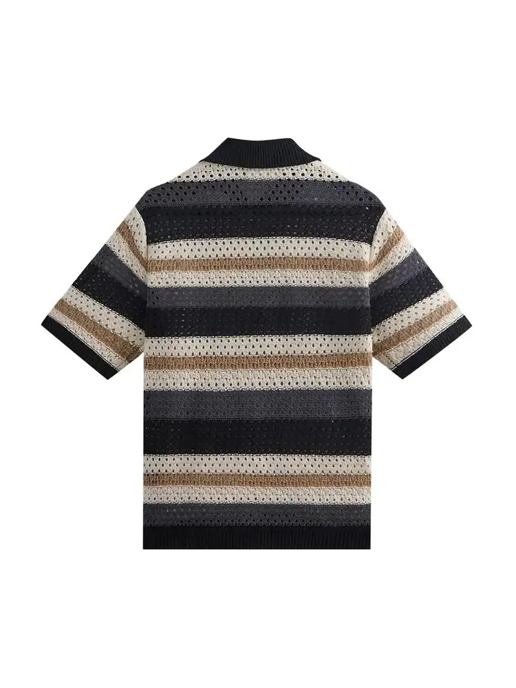 Рубашка Kith Thompson Crochet Button Down Shirt — изображение 2 из 2, черный