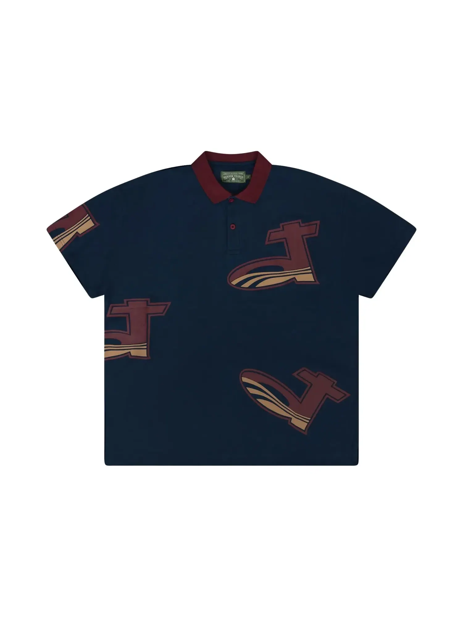 Джинсовая рубашка поло Denim Tears 24 — изображение 1 из 1, синий