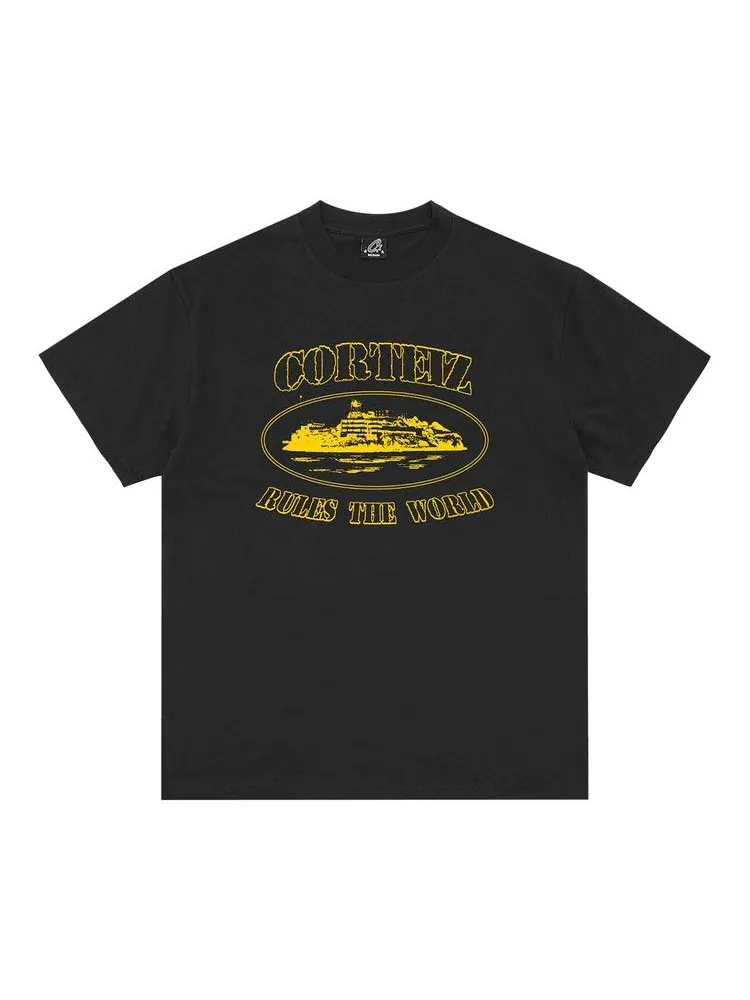 Футболка Corteiz OG Alcatraz Tee — изображение 1 из 1, черный/желтый