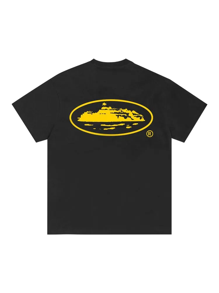 Футболка Corteiz OG Island Tee 'Black/Yellow' — изображение 2 из 2, черный/желтый