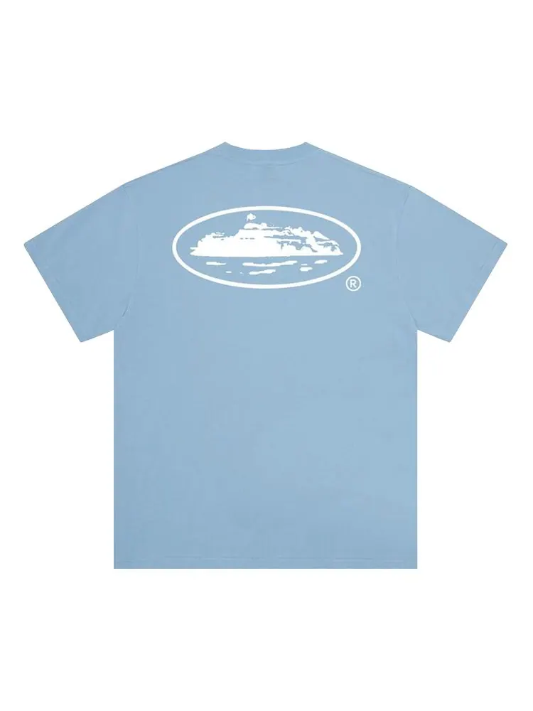 Футболка Corteiz OG Island Tee 'Baby Blue' — изображение 1 из 1, синий