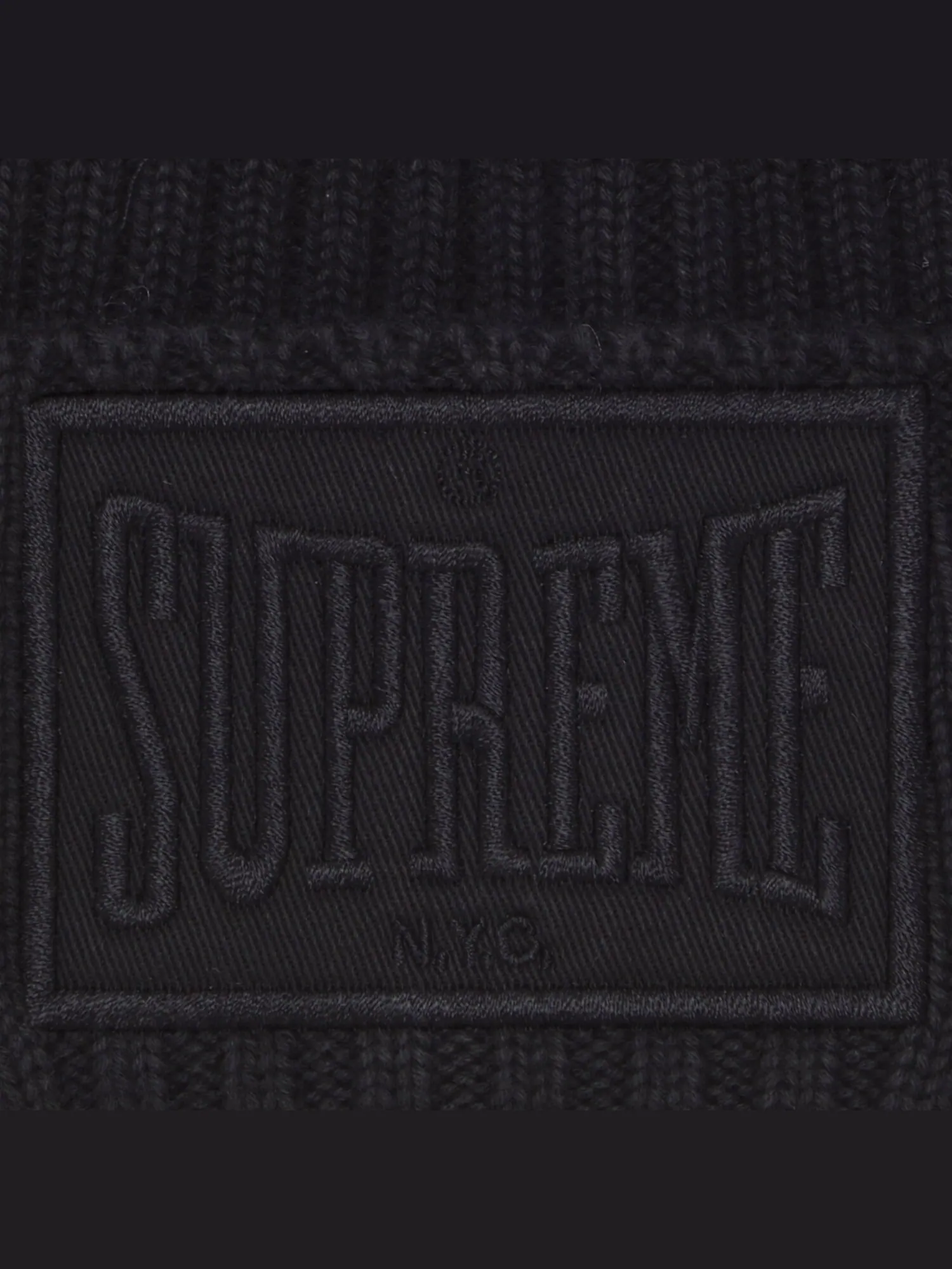 Шапка-бини Supreme Overdyed Patch — изображение 3 из 3, черный