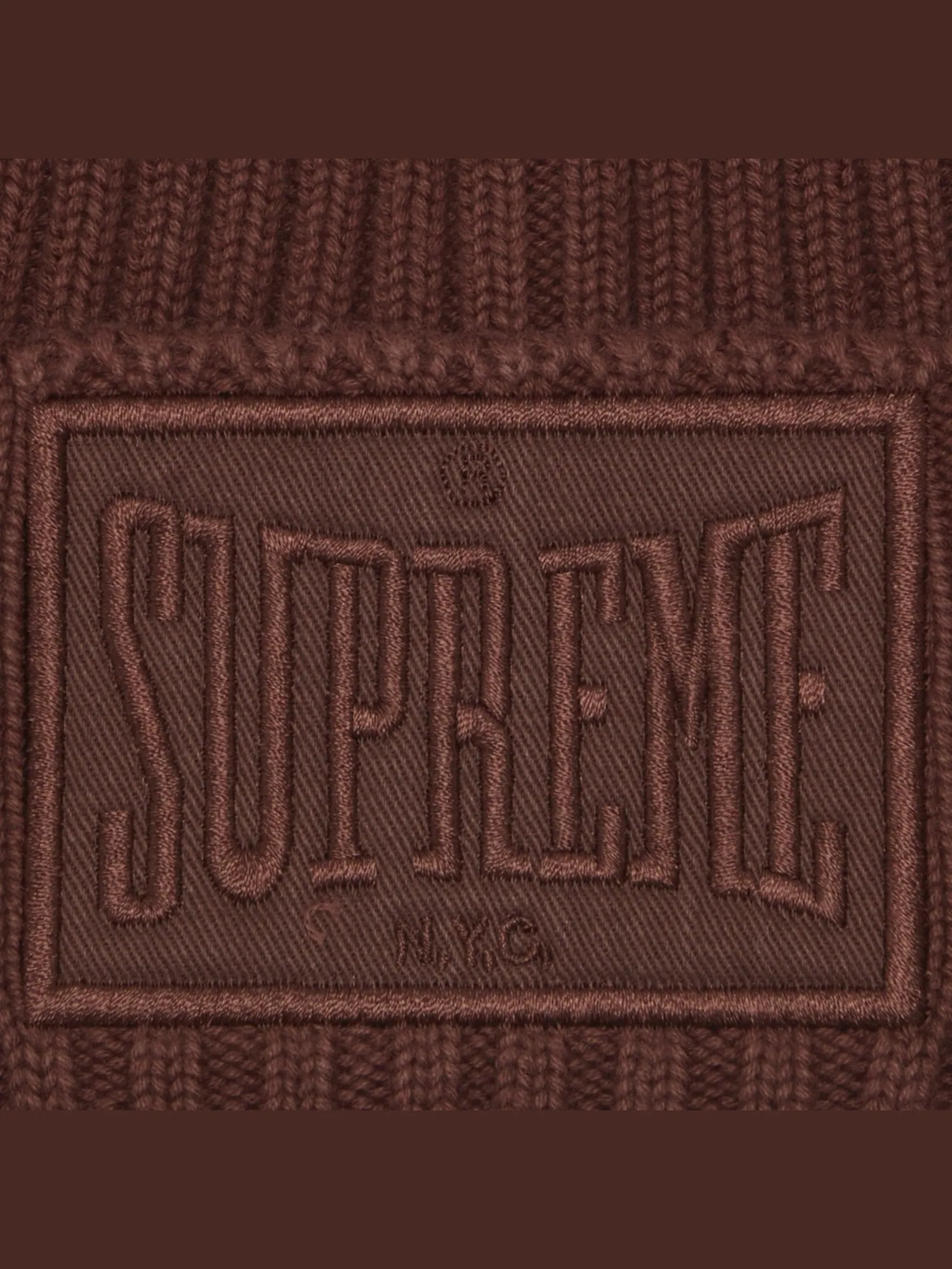 Шапка-бини Supreme Overdyed Patch — изображение 3 из 3, коричневый