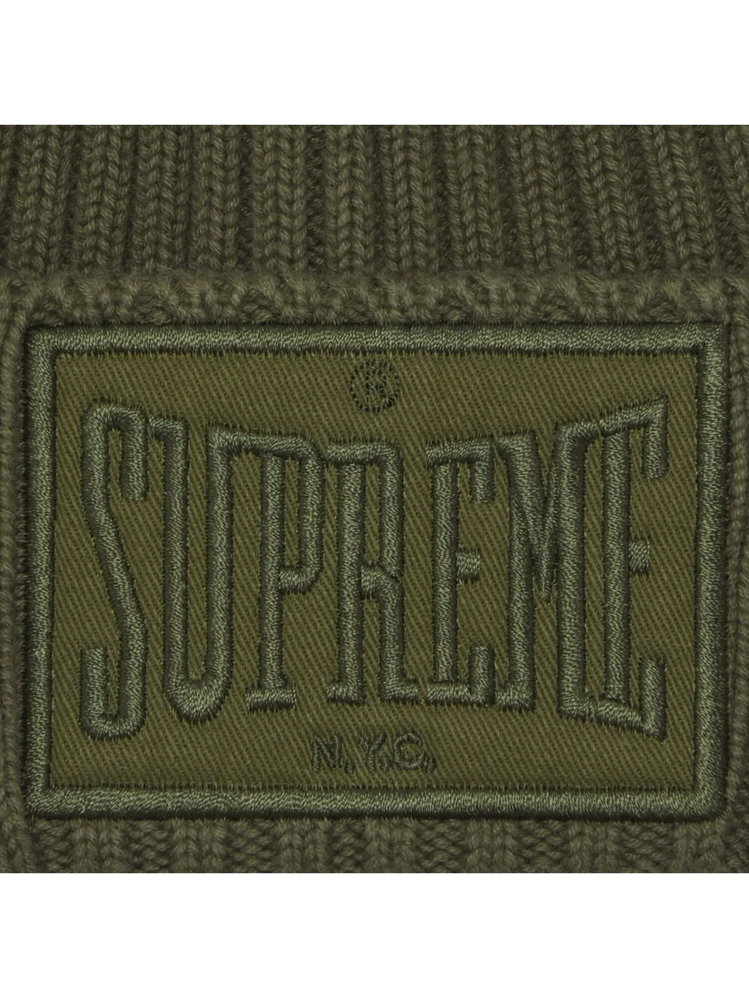 Шапка-бини Supreme Overdyed Patch — изображение 3 из 3, оливковый