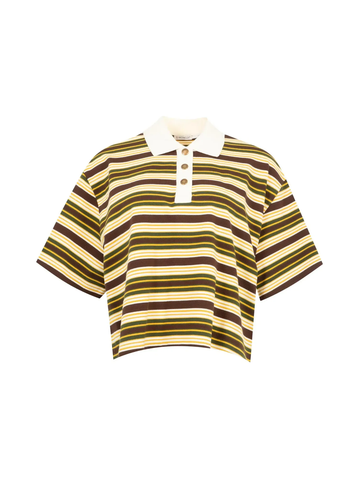 Поло Moncler Short-Sleeve — изображение 1 из 1, коричневый