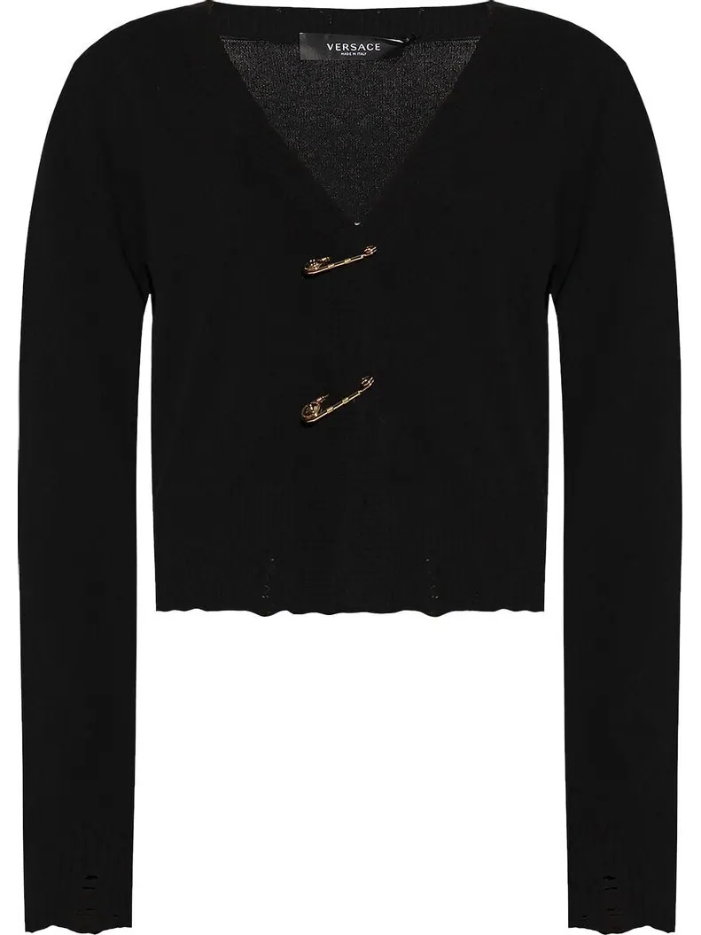 Топ Versace Knit Top 'Black' — изображение 1 из 1, черный