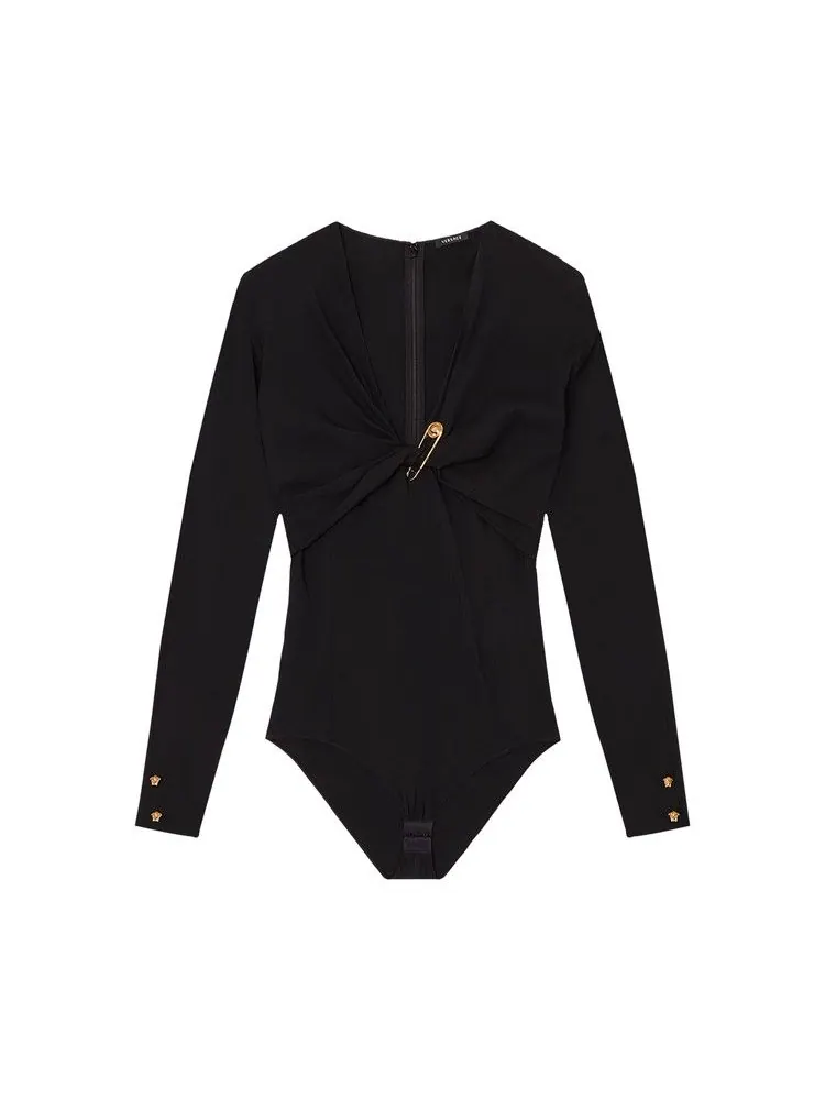 Боди Versace Safety Pin Bodysuit — изображение 1 из 1, черный