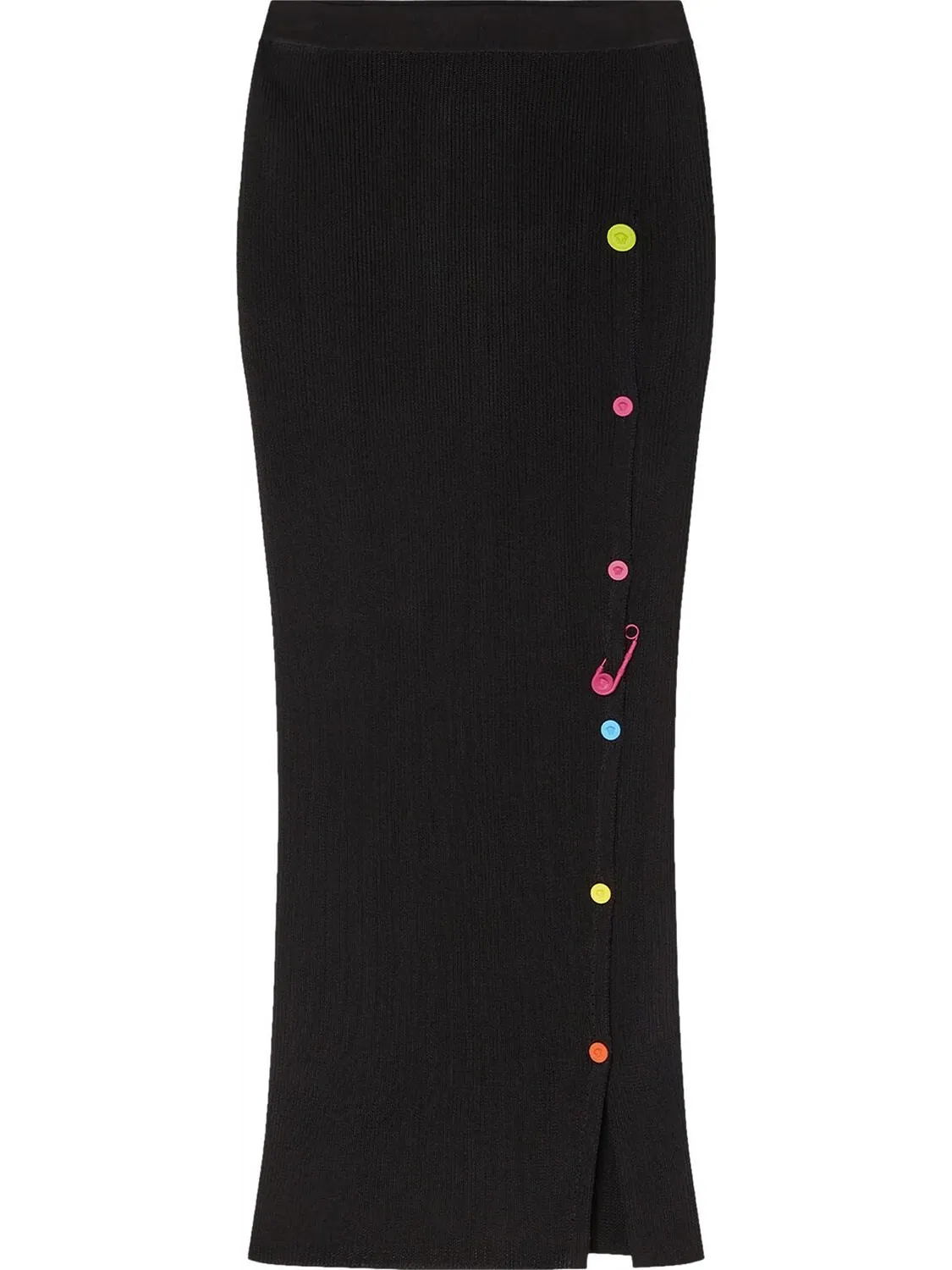 Юбка Versace Rib Serie Knit Skirt 'Black' — изображение 1 из 1, черный