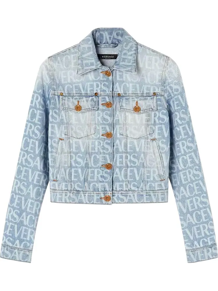 Куртка Versace Denim Jacket 'Light Blue' — изображение 1 из 1, синий