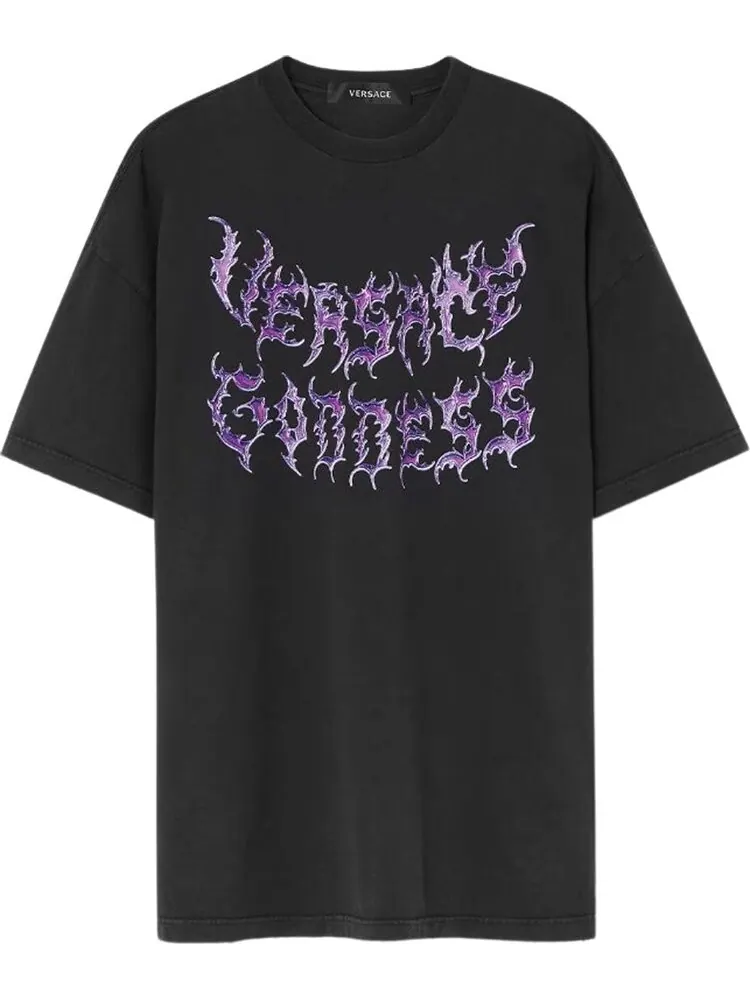 Футболка Versace Goddess Logo — изображение 1 из 1, черный