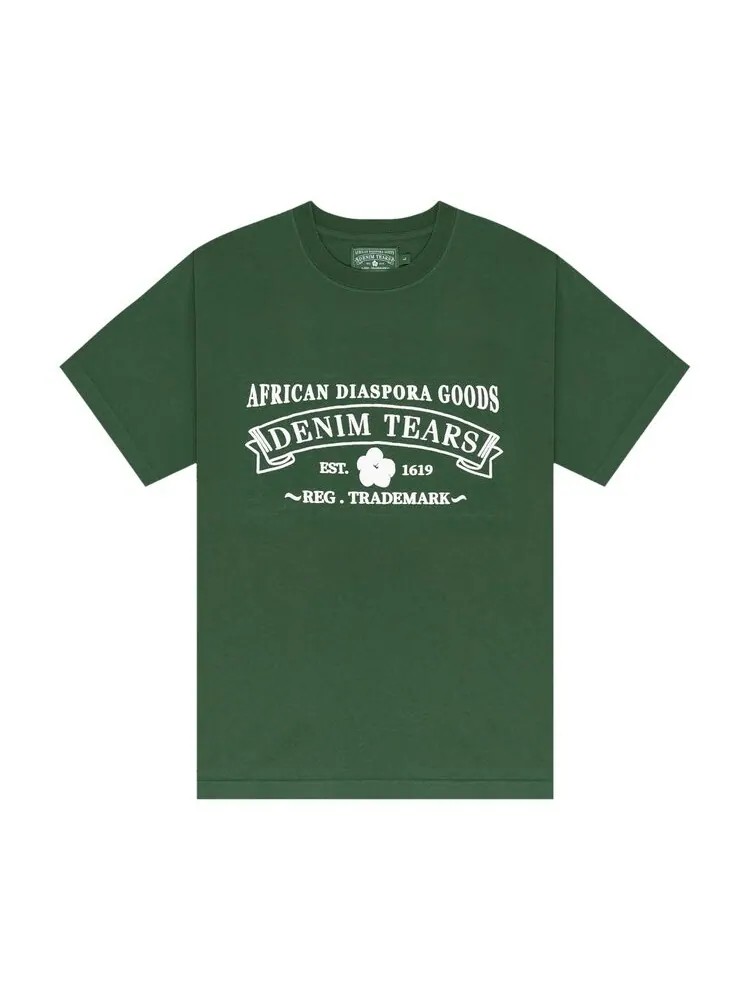 Футболка Denim Tears ADG Tee — изображение 1 из 2, зеленый