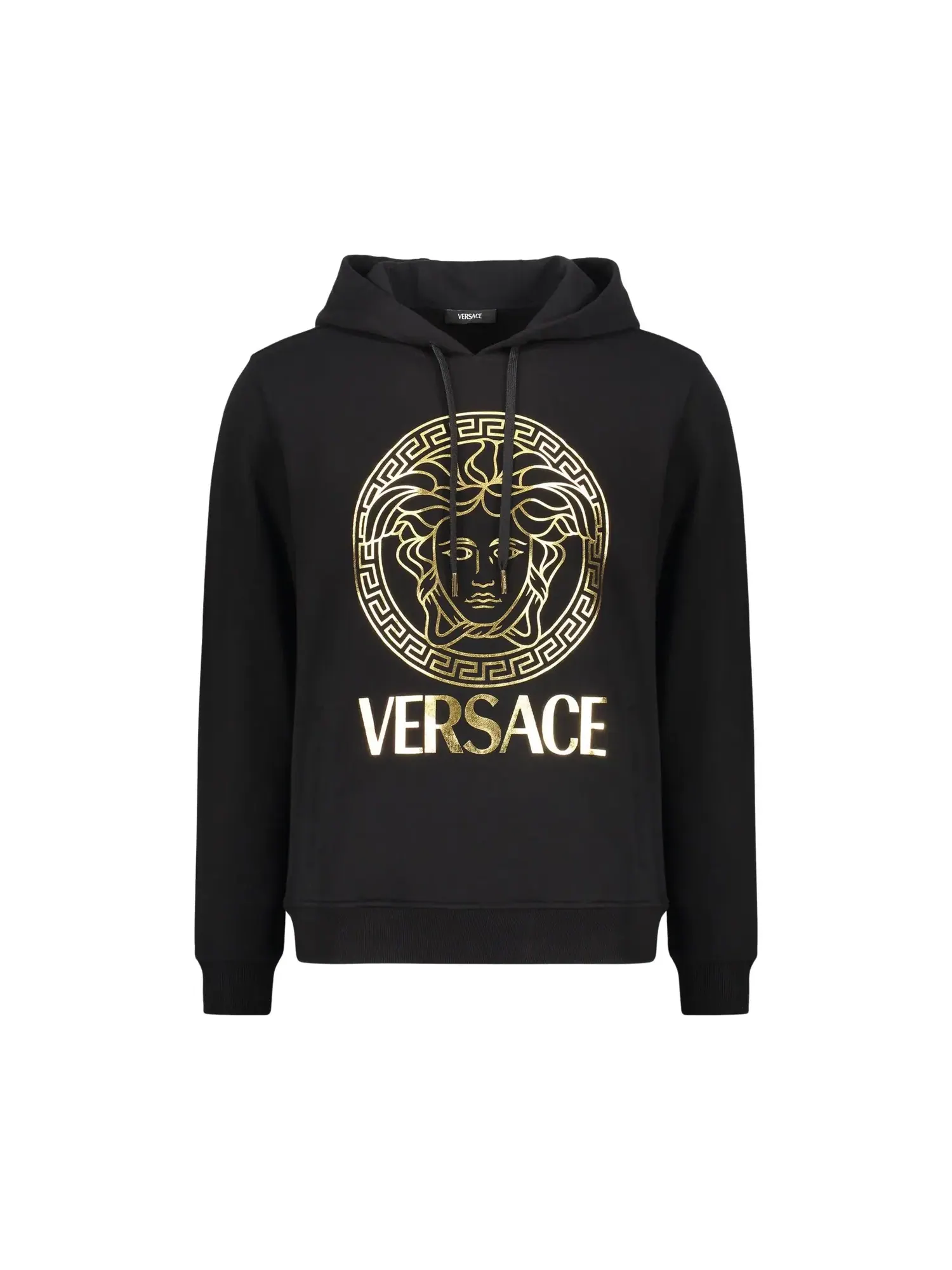 Хлопковая толстовка Versace — изображение 1 из 1, черный