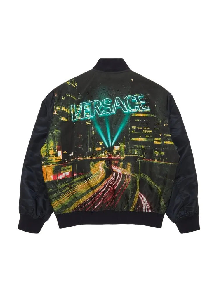 Куртка Versace City Lights Printed Blouson — изображение 2 из 3, мульти