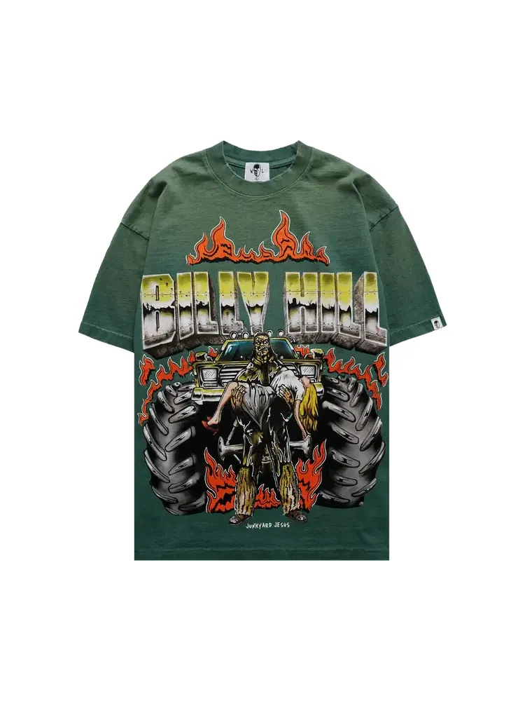Футболка Warren Lotas Junkyard Lady T-Shirt — изображение 1 из 1, зеленый
