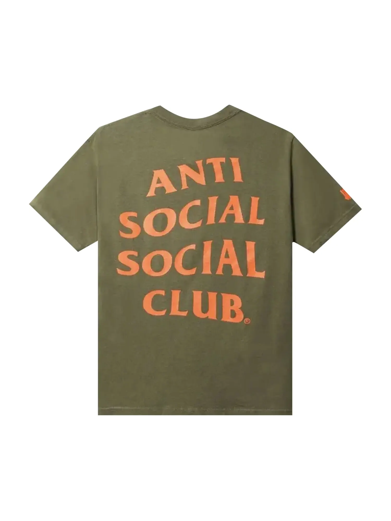 Футболка Anti Social Social Club x Undefeated Paranoid Оливковая — изображение 2 из 2, зеленый