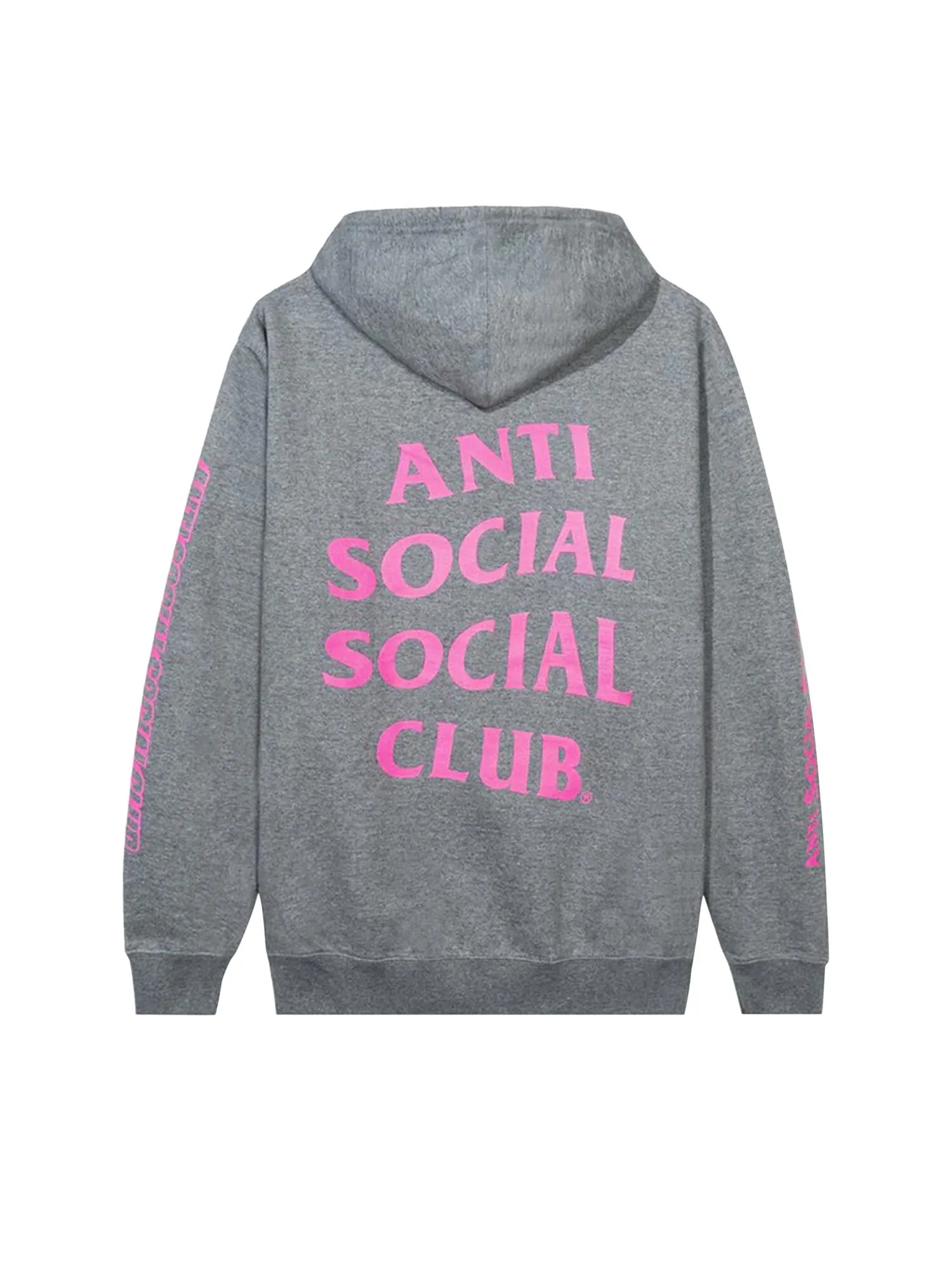 Толстовка на молнии с разрезом Anti Social Social Club — изображение 2 из 2, серый