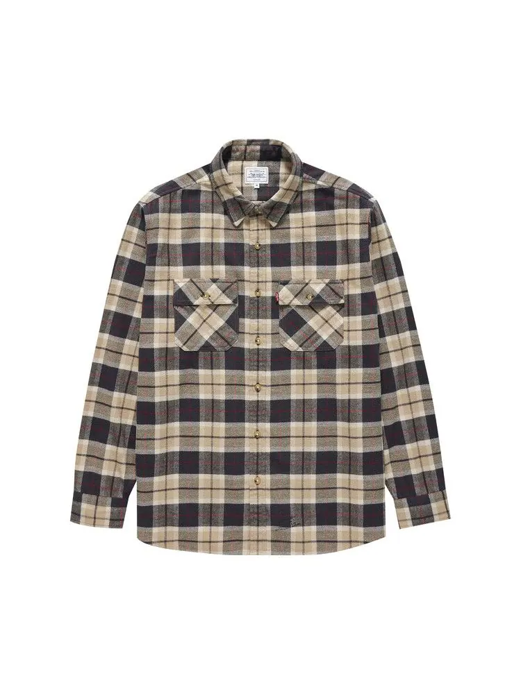 Рубашка Levis x JJJJound Long-Sleeve Shirt — изображение 1 из 1, клетчатый