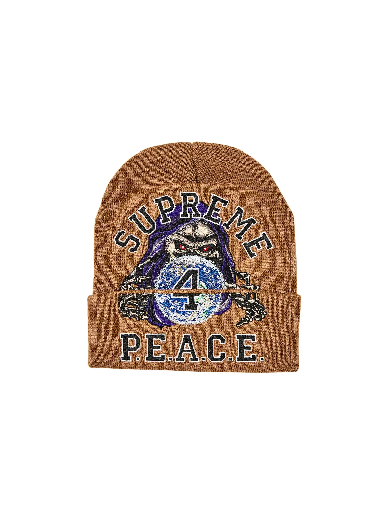 Шапка-бини Supreme Peace с вышивкой