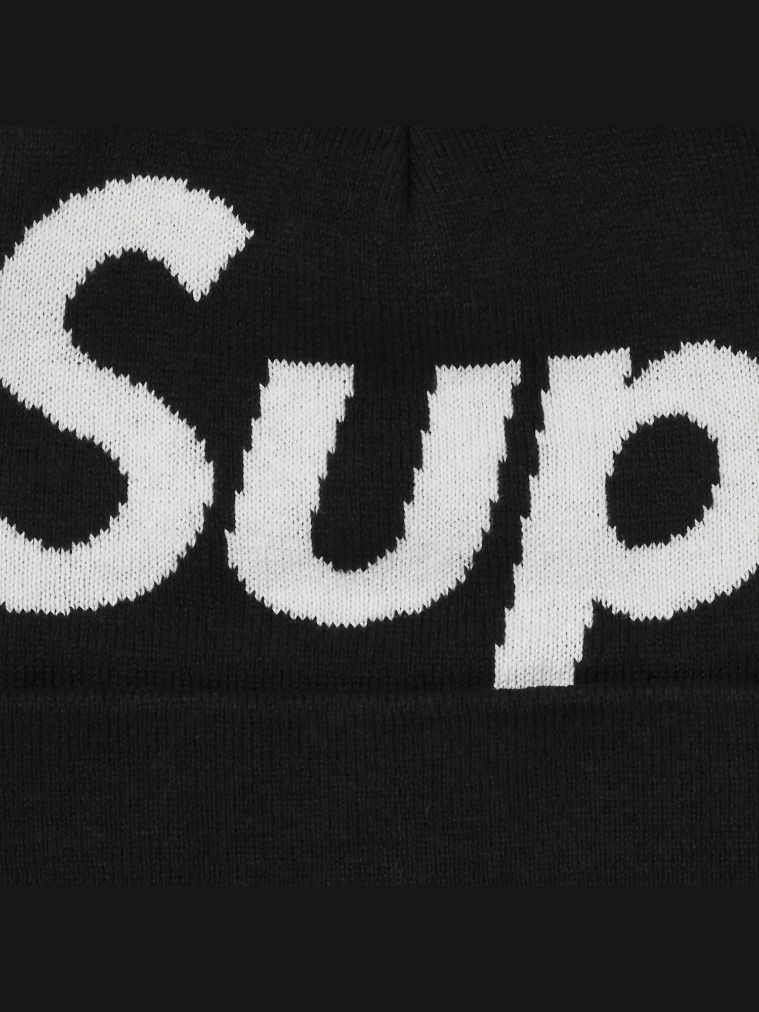 Шапка-бини Supreme с большим логотипом — изображение 3 из 3, черный