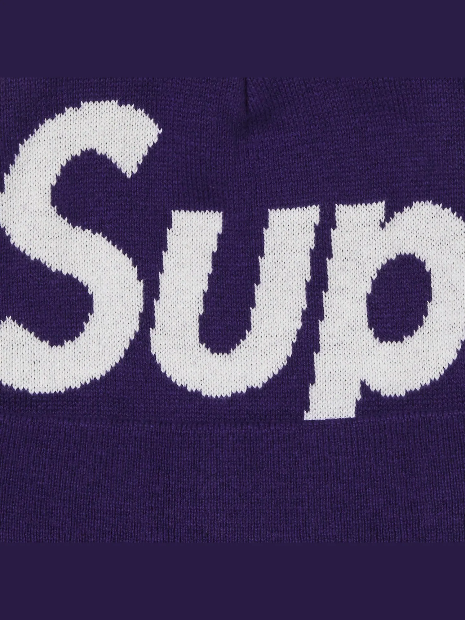 Шапка-бини Supreme с большим логотипом — изображение 3 из 3, фиолетовый