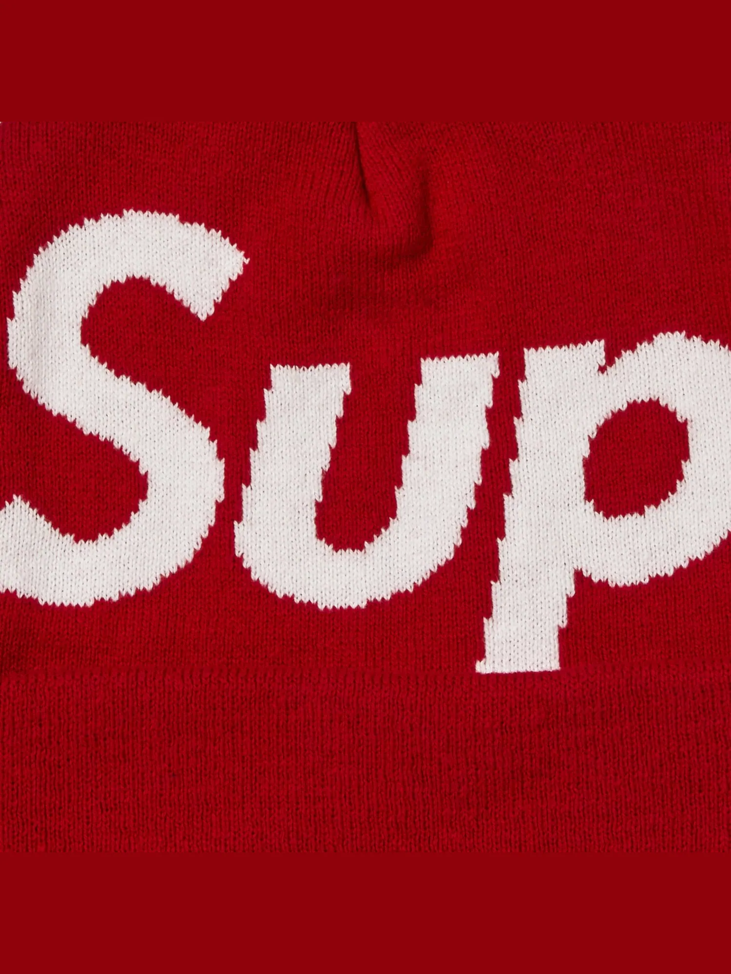 Шапка-бини Supreme с большим логотипом — изображение 3 из 3, красный