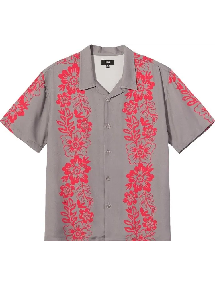 Рубашка Stussy Hawaiian Pattern Shirt 'Grey'