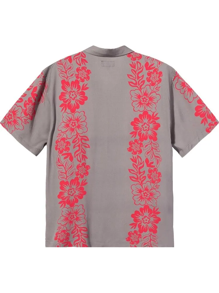 Рубашка Stussy Hawaiian Pattern Shirt 'Grey' — изображение 2 из 2, серый