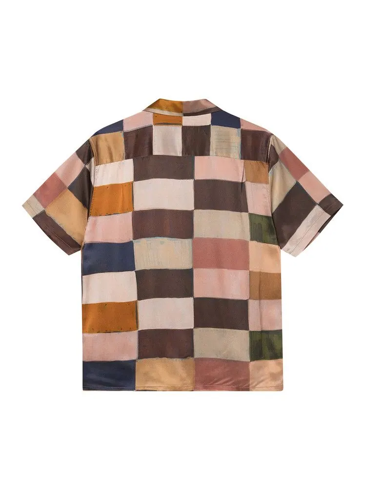 Рубашка Stussy Painted Check Silk Shirt — изображение 2 из 2, мульти